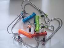 Submersible spring double-headed flow hook flow hook anti-seawater corrosion water scuba stainless steel double flow hook