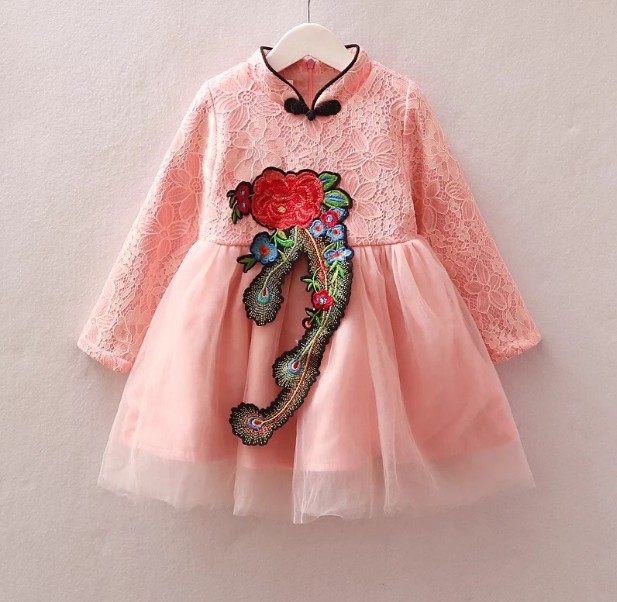 春季女童旗袍2019新品宝宝唐装裙子中国风洋气连衣裙红色喜庆表演