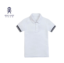 Eaton Guild Inn College Wind White Short sleeves T-shirt striped sleeves Short sleeves CUHK Pure Cotton Short Sleeve 10T016