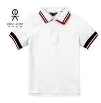 Eaton Guild T-shirt boy dress polo shirt Inron double collar College neutral pure colour pure cotton short sleeve 10T023