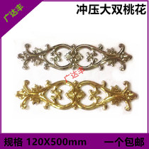 New stainless steel embossed fence guardrail courtyard door window flower decorative accessories stamping double peach blossom