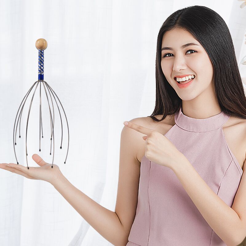 头部按摩器挠头八爪鱼抓头器