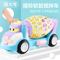Newborn infant rattle soft glue Cave ring car oversized children baby sliding toy car 0-3 years old