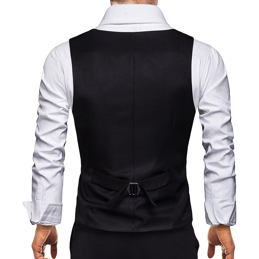 2019秋冬男式韩版修身西装休闲纯色简约百搭男装马褂马甲mj07-网商园