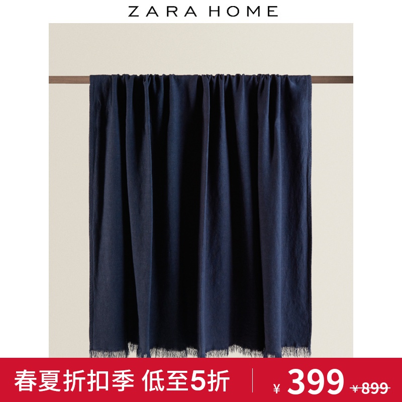 Zara Home 水洗亚麻毛毯 48673004401,降价幅度55.6%