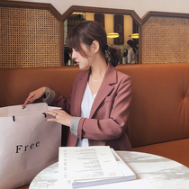 2021 spring and autumn new Korean version of the fashion temperament in the long small suit jacket female retro thin suit suit female