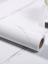 Jazz White imitation marble sticker waterproof table thickened stove kitchen oil-proof stone background self-adhesive wallpaper wallpaper