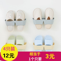 (Day special price) bathroom trailer rack living room simple suction type plastic shoe rack wall-mounted wall shoe rack storage