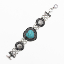 Korean version of fashion simple elegant wild silver plated pearl flash diamond European and American socialite lady flower bracelet promotion