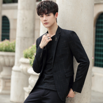 Casual suit mens 2020 autumn new plaid suit jacket mens Korean version of the trend formal slim single west dress