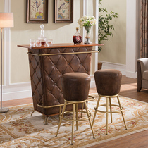 Bar Desk And European Style Bar And Chairs Home Iron Art Leaning Against Wall High Footstool Bar Net Red Milk Tea Shop Minima Table And Chairs Combination