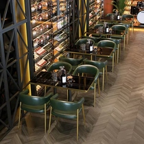 Retro Industrial Style Milk Tea Shop Snack Bar Burger Shop Theme Restaurant Dining Shop Noodle Shop Sofa Table and Chair Combination