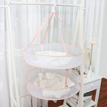 Drying basket drying net drying net Clothes tiled net pocket household drying socks artifact Sweater special drying basket