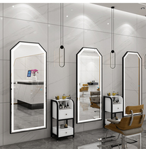 Barber shop mirror table beauty salon Net red LED with light hair salon dedicated to one floor simple hair mirror