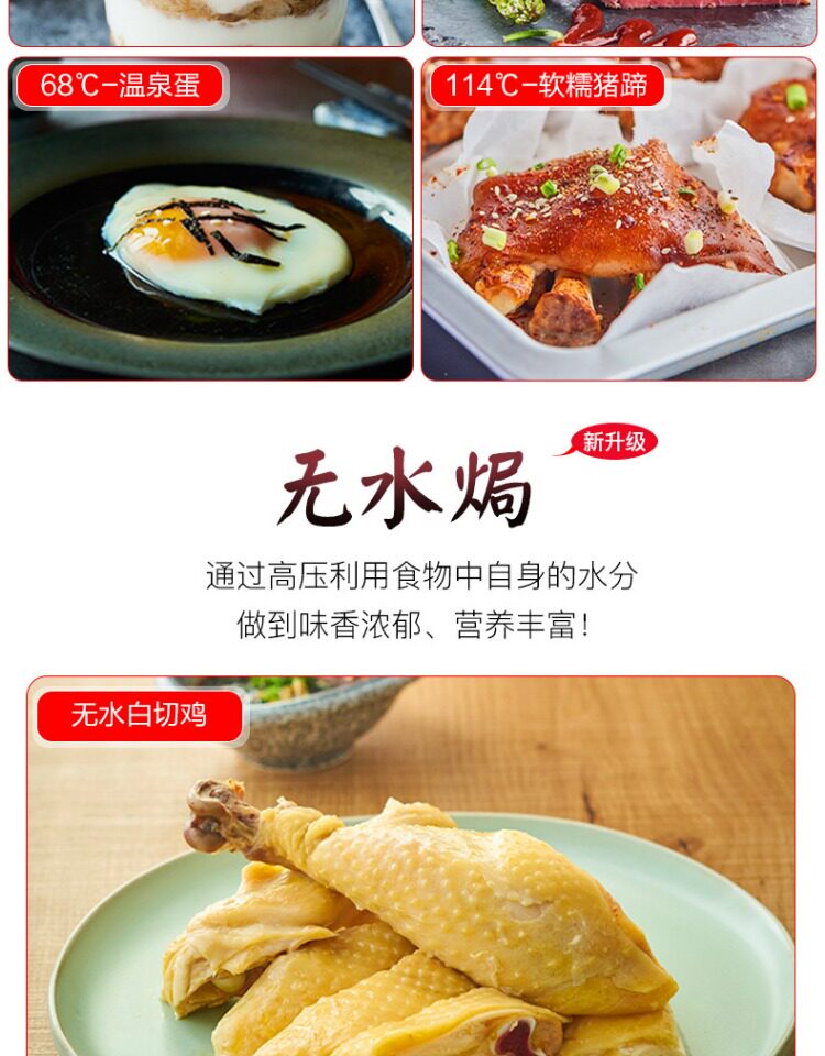 苏泊尔电压力锅家用5l双胆球釜智能电高压锅7高压饭煲346人新品