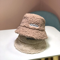 Girl Hat Parenting lamb Alphabet Embroidery Fisherman Hat Autumn Winter Children Warm Plush Basin Hat Boy Tide