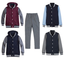 Eaton Guild male and female child baseball clothes primary and middle school students sports suit sweatshirt grey sports pants school uniforms spring and autumn