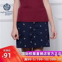 Eaton Gide school uniform class uniform summer New Girls College nautical style printed skirt 16Q228