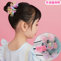Spring and autumn childrens hair Rod little girl does not hurt hair bow headdress woven hair ball head artifact girl hair accessories