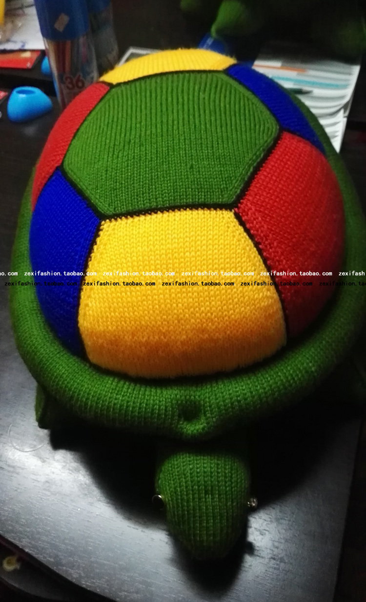 生日礼物毛绒玩具手工针织乌龟可爱抱枕靠垫原创家居摆饰品相保证