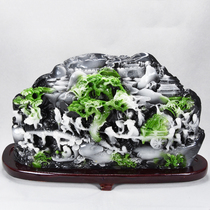 Full load and homo-imitation ancient handicraft pendulum pieces Unique Mountain Jade Jade Hibiscus Stone Engraving Decorative Handiwork