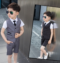 Boys Dress Summer Kids Host Formal Wedding Flower Suit Handsome Boys Shows Suit England