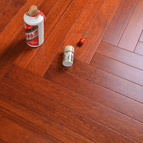 Printing eggwood log pure solid wood floor herringles mosaic pear color lock buckle ground heat resistant floor heating indoor high-grade home home