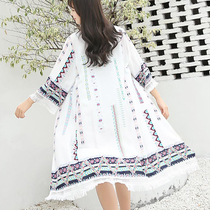 Bali seaside holiday new beach skirt beach skirt white slim dress Swimsuit blouse womens medium-long section