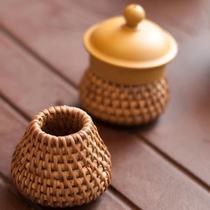 Rattan pen holder Tea ceremony six gentlemen set Storage Bamboo tea set Accessories Teacup cover holder Tea spoon Tea filter Tea set Tea tube