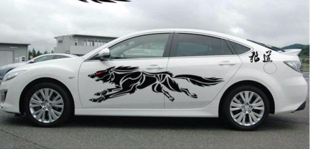 车贴划痕 遮挡创意车身贴可爱整车拉花个性刮痕创意贴画汽车贴纸_双氙