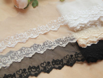 D17J9 Japanese version of handmade DIY lace accessories candy Sweetheart Sweetheart cotton mesh silk thread embroidery lace width 6cm