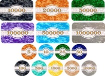 Chip Texas Holdem Baccarat Mahjong high-grade ceramic chip coin custom wear-resistant waterproof