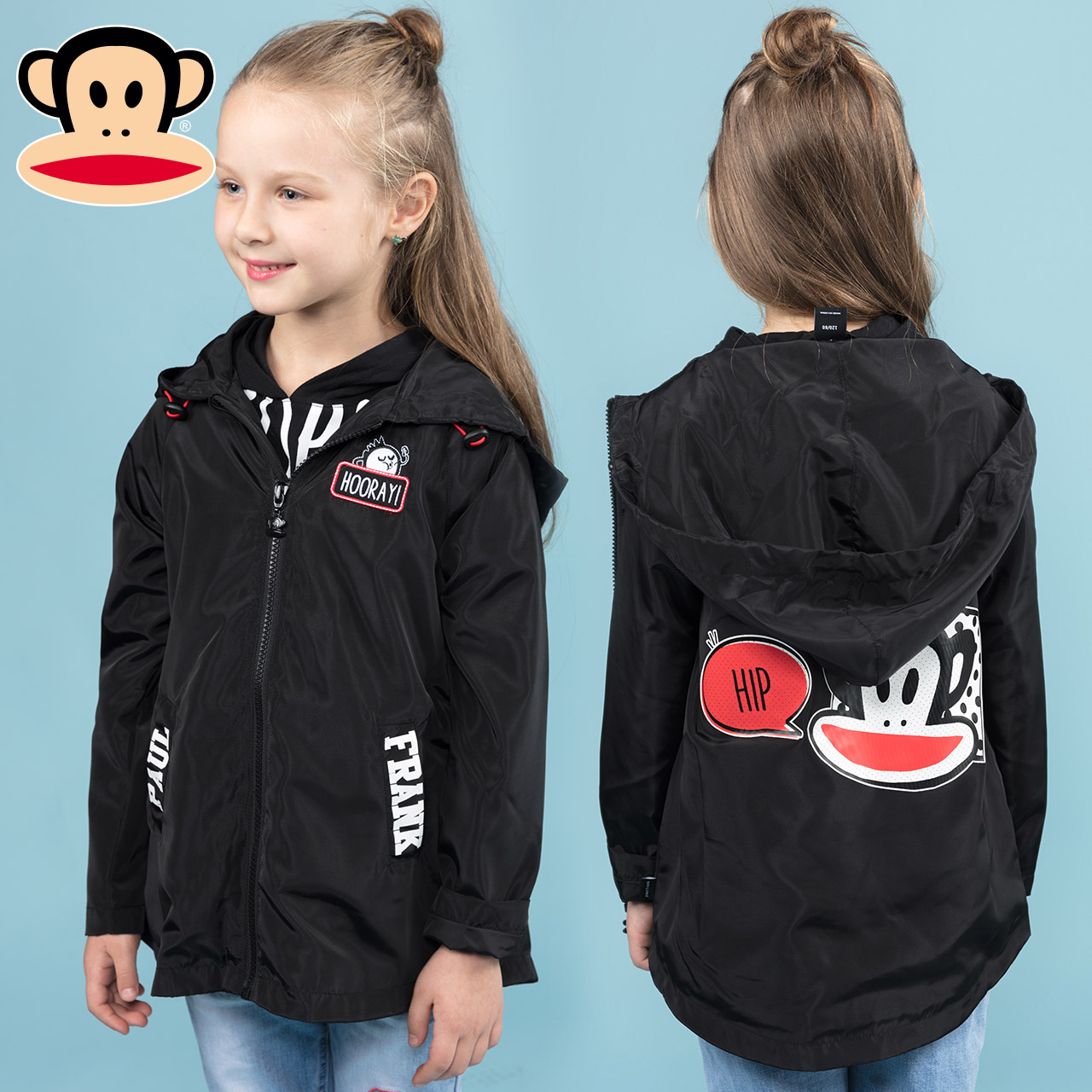 儿童女童外套风衣防风长袖中大童春季新款儿童潮流 - 大嘴猴童装