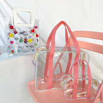 ns transparent makeup pack large capacity transparent collection bag waterproof swimsuit women cosmetic toiletries