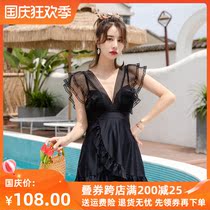 Swimsuit female summer fairy air 2021 one-piece size cover belly slim sexy 2020 new hot spring fashion swimsuit