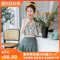 Swimsuit female summer split student girl cute Japanese small chest covering belly thin 2021 new seaside fairy swimsuit