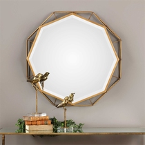 American decorative mirror wall-mounted metal creative art home Nordic minimalist modern round living room dining room mirror