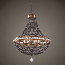 American chandelier living room Iron simple creative European Art personality designer study Nordic home lamp