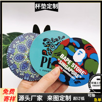 Cork coasters custom absorbent paper coasters heat insulation non-slip MDF cork coasters LOGO custom