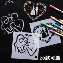 Painting template primary school student kindergarten growth manual diy decoration material Childrens file handmade material