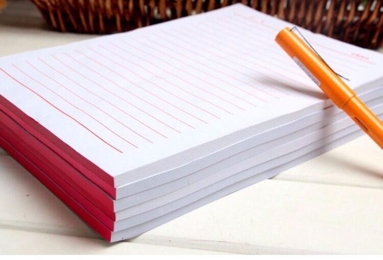 九月文具16k信纸作业纸报告纸草稿纸横格本材料纸单双线稿纸批发