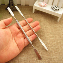 Stainless steel new palette stick double eyelid forming light push adjustment knife light therapy glue stirring stick leaf vein batch knife dressing