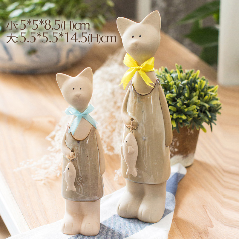 creative animal ceramic decoration, home decoration kiln glaze, lovers crafts, wedding gifts, office decorations