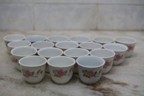 78 90s Little wine glasses bulls eye flushed with 18 folklore nostalgic old objects