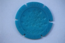 Mushroom-shaped peacock plastic assembled food card