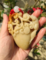 Ning Qiang Coral Fossil Jade Squirrel Sushi Sushi Yellow White Fu Lu Fine Grain to Play Hollowed-out Engraving Boutique