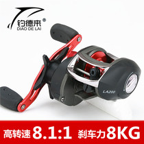 Special Luya rod Water drop wheel Gun handle straight handle Luya Wheel Raft fishing wheel Horse mouth warping mouth black fish wheel Long throw wheel