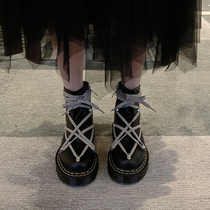 2021 Summer new boots dr Fried Street Martin Boots Slim breathable Thin Thin Short Boot Women in Spring and Autumn Thick Bottom Single Boots