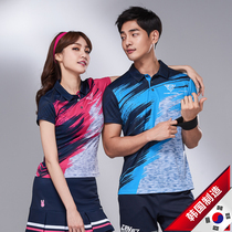 South Korean Lean badminton Badminton Suit Women Short Sleeve Breathable Speed Dry Suit Fashion slim fit Comfortable Sportswear