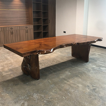 Solid wood owner table desk Desk Son Log President Table Big Board Table Tea Table Business Office Manager Table owner desk